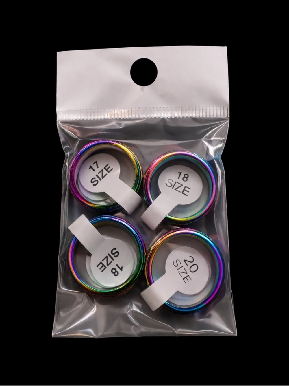 Rainbow Metallic Party Curtain Rings - Multi-Color Pack